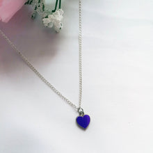 Load image into Gallery viewer, Purple Wisdom Heart Necklace, Playing Cards inspired Queen of Hearts | by lovedbynlanla