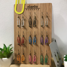 Load image into Gallery viewer, Lime Green Personalised Paperclip Earrings | by lovedbynlanla