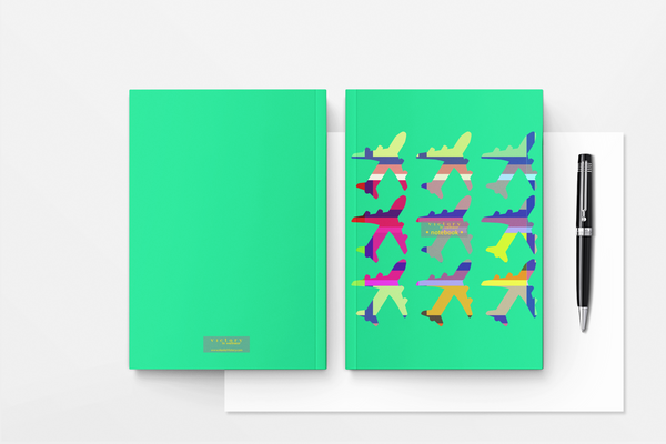 Fly With Me! Green Notebook, Love Aviation | by Victory In Wellness