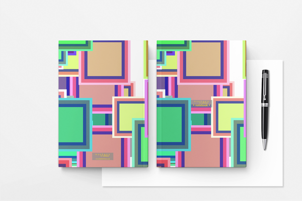 Abstract Pattern Notebooks: Shine with Inspirational Design for Writing and Journaling, Wide-Ruled A5 Size with 48 Pages, Perfect for School and Office Use | by Victory In Wellness