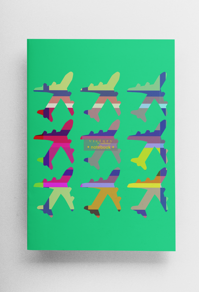 Fly With Me! Green Notebook, Love Aviation | by Victory In Wellness