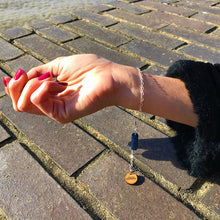 Load image into Gallery viewer, Black Onyx Bracelet, Gemstone Bracelet, Sterling Silver Bracelet | by nlanlaVictory