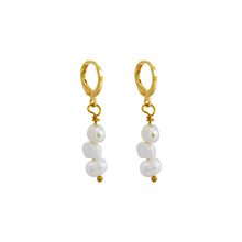 Load image into Gallery viewer, Irregular white freshwater pearl earrings | by Ifemi Jewels