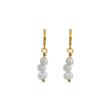 Load image into Gallery viewer, Irregular white freshwater pearl earrings | by Ifemi Jewels