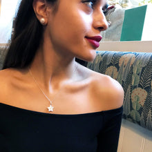 Load image into Gallery viewer, Star necklace on 18 inch Sterling Silver Chain, You Are A Star Message, Personalised Gift, Affirmation Gift, Unique Gift Idea | by nlanlaVictory