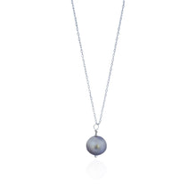 Load image into Gallery viewer, Round Silver freshwater pearl .925 sterling silver necklace, Bloom Collection | by nlanlaVictory
