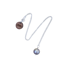 Load image into Gallery viewer, Round Silver freshwater pearl .925 sterling silver necklace, Bloom Collection | by nlanlaVictory