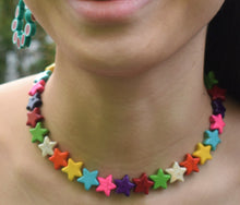 Load image into Gallery viewer, Multicoloured Star Beaded Choker Necklace | by Ifemi Jewels
