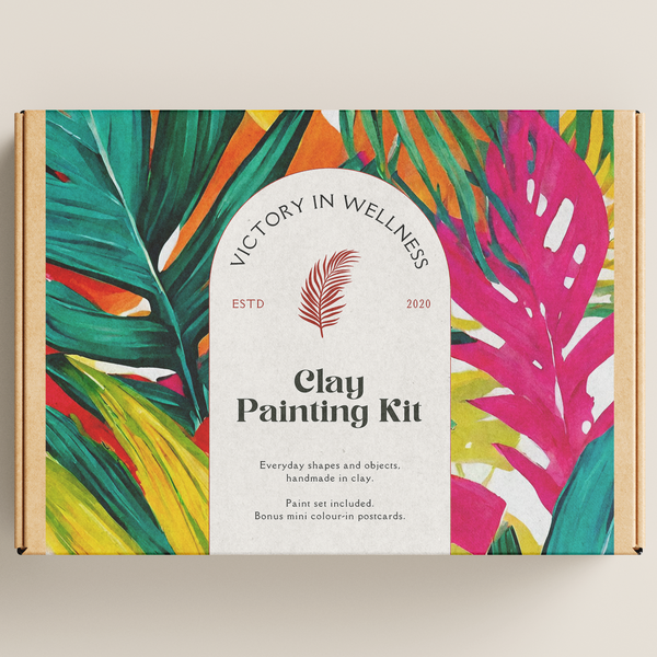 Palm Leaf Paint By Numbers Kit - DIY Nature Art for Adults and Kids, Easy-to-Follow Painting Kit with Numbered Canvas, High Quality Paints, Relaxing and Fun Activity | by Victory In Wellness