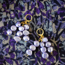 Load image into Gallery viewer, Lilac purple freshwater pearl earrings | by Ifemi Jewels

