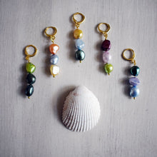 Load image into Gallery viewer, Freshwater Pearl huggie earrings | by Ifemi Jewels
