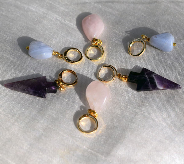 Purple Amethyst Gemstone Earrings | by Ifemi Jewels