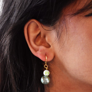 Huggie Earrings, Green Earrings, Statement Earrings | by lovedbynlanla