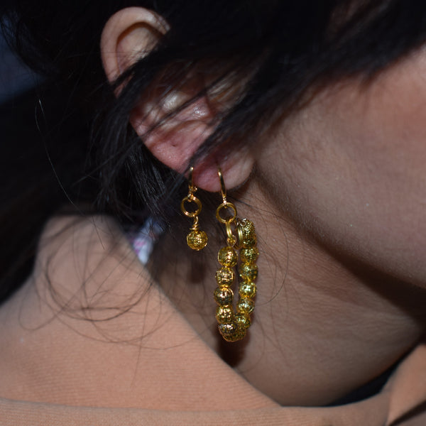 Gold Huggie Earrings, Filigree Huggie earrings, Chic Earrings, Elegant Huggie Ear Accessories | by lovedbynlanla