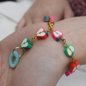 Apple Bracelet, Charm Bracelet, Beaded Bracelet | by Ifemi Jewels