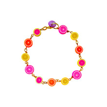 Load image into Gallery viewer, Citrus Bracelet, Lemon Orange Pink Grapefruit Charm Bracelet, Beaded Bracelet | by Ifemi Jewels
