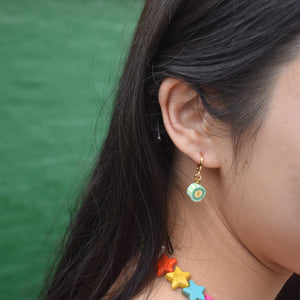 Cantaloupe Melon Earrings, Novelty Fruit Earrings | by Ifemi Jewels