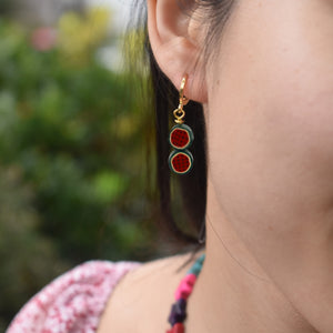 Watermelon fruit huggie earrings | by Ifemi Jewels
