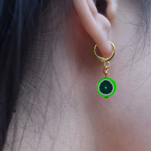 Load image into Gallery viewer, Green Melon fruit huggie earrings | by Ifemi Jewels
