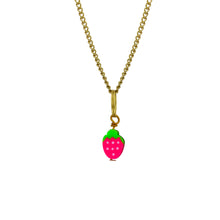 Load image into Gallery viewer, Strawberry Pendant Necklace | by Ifemi Jewels
