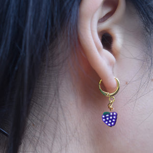 Grapes Fruit Huggie Earrings | by Ifemi Jewels