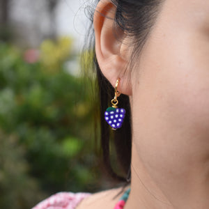 Grapes Fruit Huggie Earrings | by Ifemi Jewels