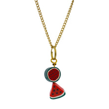 Load image into Gallery viewer, Watermelon pendant necklace | by Ifemi Jewels
