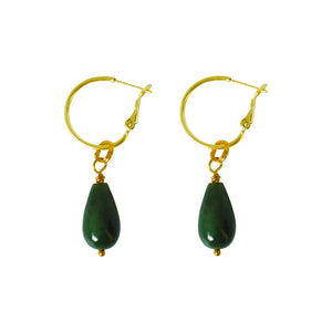 Jade Mini Charm and hoop earrings set | by Ifemi Jewels