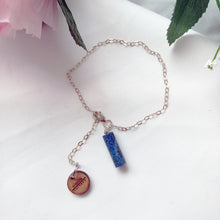 Load image into Gallery viewer, Lapis Lazuli Bracelet, Gemstone Bracelet, Sterling Silver Bracelet, Minimalist Bracelet | by nlanlaVictory
