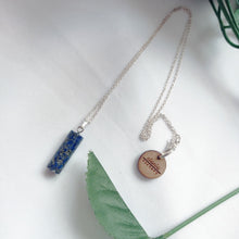 Load image into Gallery viewer, Lapis Lazuli Necklace, Lapis Lazuli Pendant, Sterling Silver Necklace, Gemstone Pendant Necklace | by nlanlaVictory
