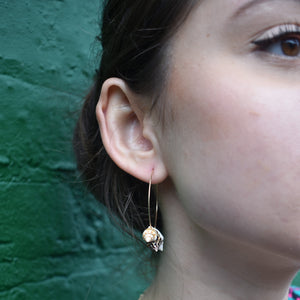 Triple Mini Shell Gold Hoop Earrings | by Ifemi Jewels