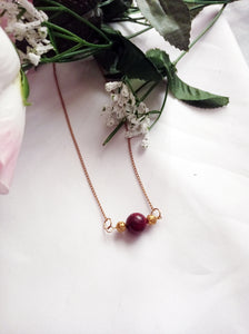 Jasper Gold Vermeil Necklace, Red Jasper Necklace, Gemstone Pendant Necklace | by nlanlaVictory