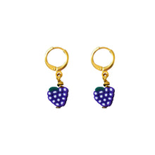 Load image into Gallery viewer, Grapes Fruit Huggie Earrings | by Ifemi Jewels
