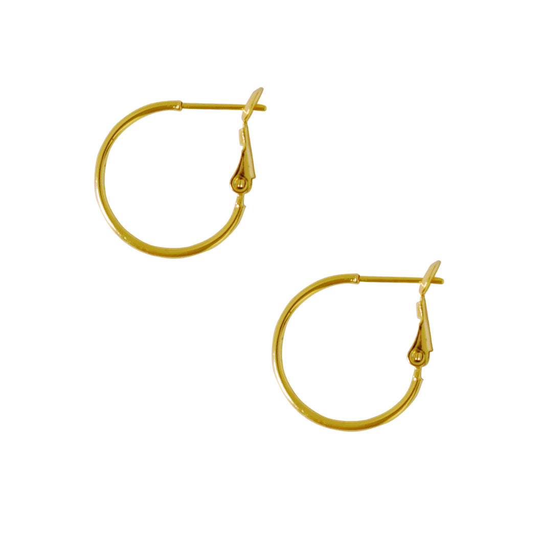 Gold Thin Hoop Leverback minimalist earrings | by Ifemi Jewels