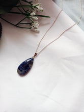 Load image into Gallery viewer, Sodalite Sterling Silver Necklace, Sodalite Pendant Necklace, Gemstone Necklace | by nlanlaVictory
