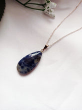 Load image into Gallery viewer, Sodalite Sterling Silver Necklace, Sodalite Pendant Necklace, Gemstone Necklace | by nlanlaVictory
