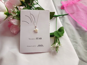 Star necklace on 18 inch Sterling Silver Chain, You Are A Star Message, Personalised Gift, Affirmation Gift, Unique Gift Idea | by nlanlaVictory