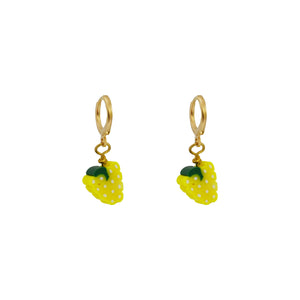 White grape fruit huggie earrings | by Ifemi Jewels