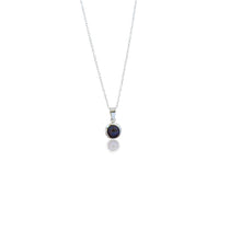Load image into Gallery viewer, Black Freshwater Pearl Encased In Sterling Silver, .925 Sterling Silver Necklace, Bloom Collection | by nlanlaVictory
