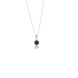 Black Freshwater Pearl Encased In Sterling Silver, .925 Sterling Silver Necklace, Bloom Collection | by nlanlaVictory