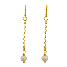 Load image into Gallery viewer, Freshwater Pearl Yellow Gold Vermeil, 9k or 18k Earrings, Bloom Collection | by nlanlaVictory
