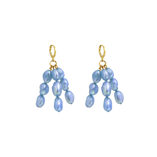 Blue freshwater pearl earrings | by Ifemi Jewels