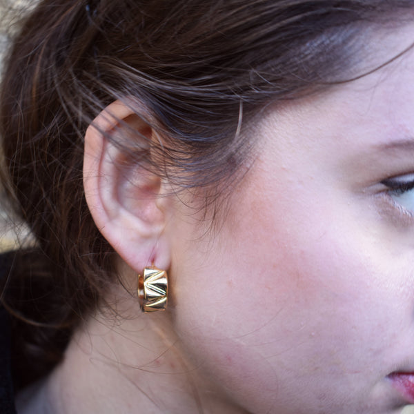 Gold Plated Huggie Earrings | by Ifemi Jewels