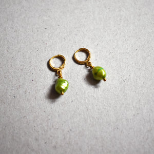 Green freshwater pearl earrings | by Ifemi Jewels