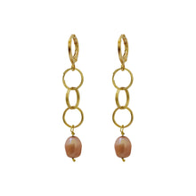 Load image into Gallery viewer, Pink freshwater pearl drop earrings | by Ifemi Jewels

