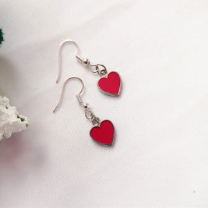 Classic Red Hearts Earrings, Playing Cards inspired Queen of Hearts | by lovedbynlanla