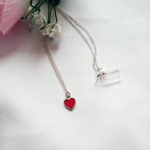Classic Red Heart Necklace, Playing Cards inspired Queen of Hearts | by lovedbynlanla