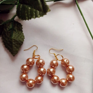 Bronze Glass Pearl Earrings, Glass Pearl Jewelry, Unique Earrings | by lovedbynlanla