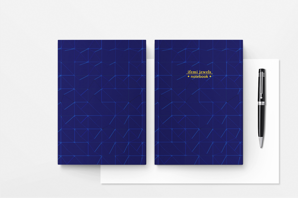 Dark Blue Minimalist Notebook | by Victory In Wellness