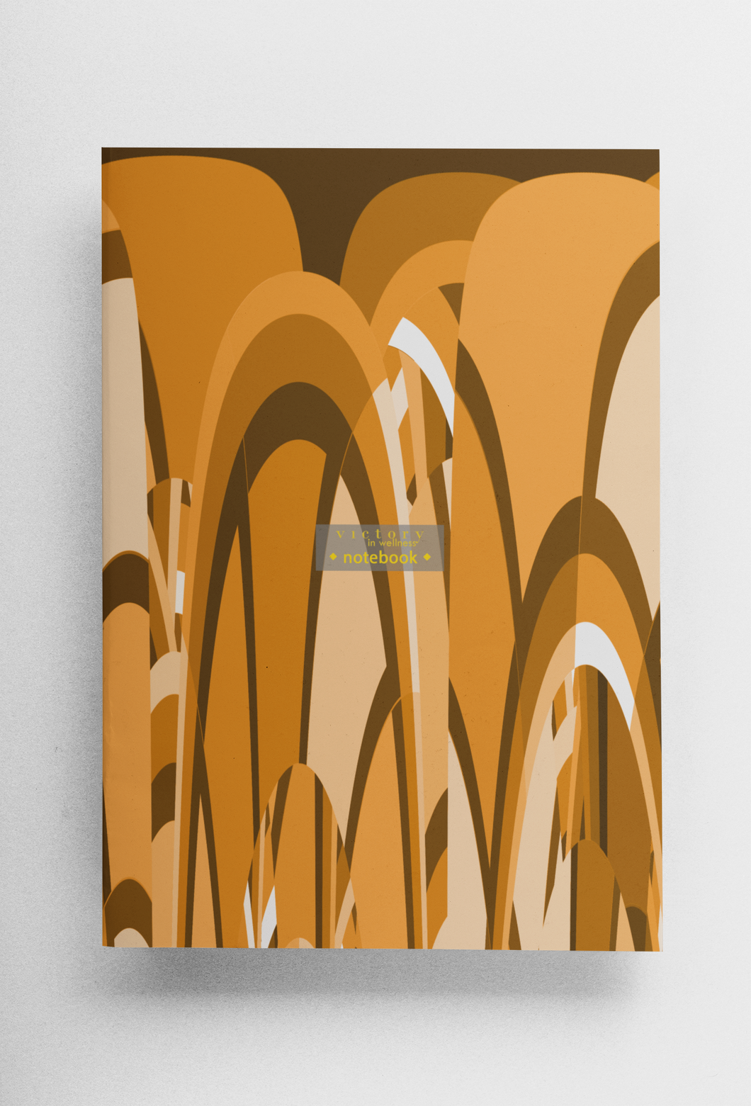 Orange Favour Notebook, Orange Abstract Print Notebook | by Victory In Wellness